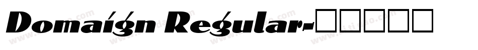 Domaign Regular字体转换